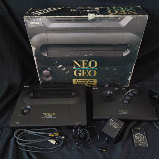 SNK NEOGEO AES ROM cartridge system Console NEO-0, w/PSU, Pad, Box set, Japan