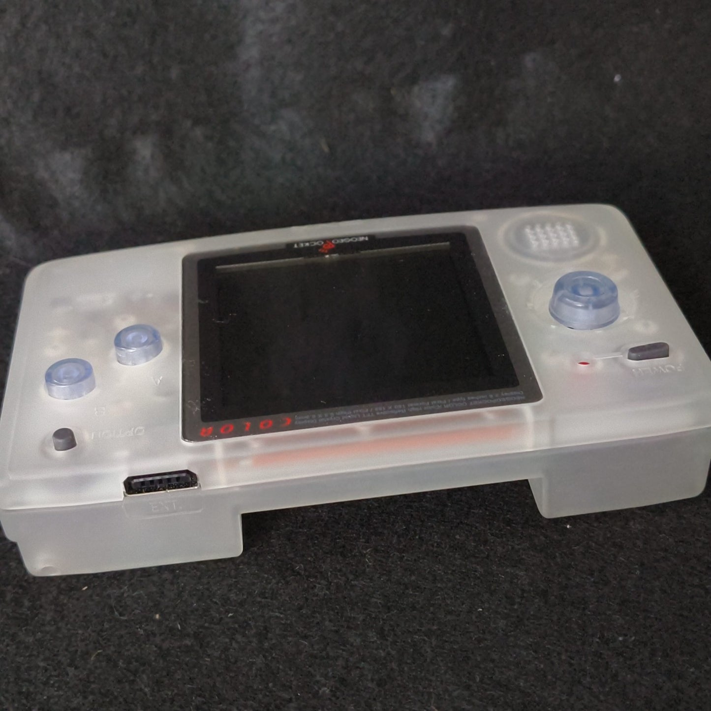 SNK NEOGEO POCKET Color Clear Console W/Manual and Box set, Working, Japan
