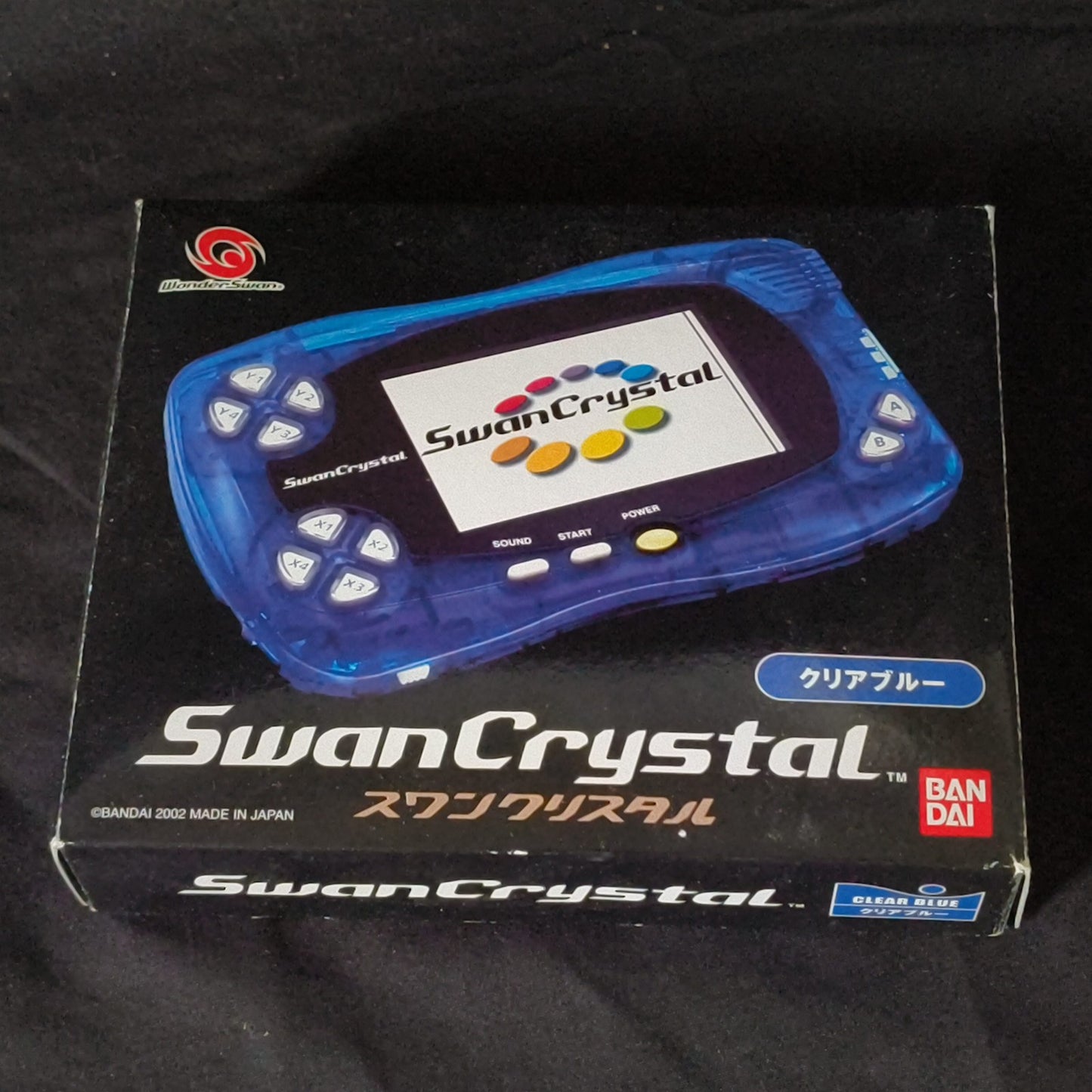 Bandai WoderSwanCrystal Clear Blue Console Boxed WS w/ Game set, Working, Japan