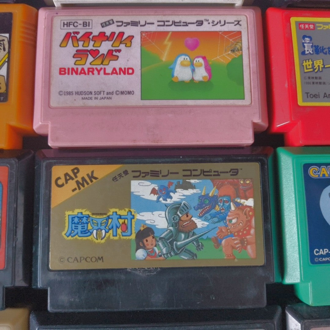 Wholesale lots of 15 Nintendo Famicom FC NES Game Cartridges set, Japan, AS-IS