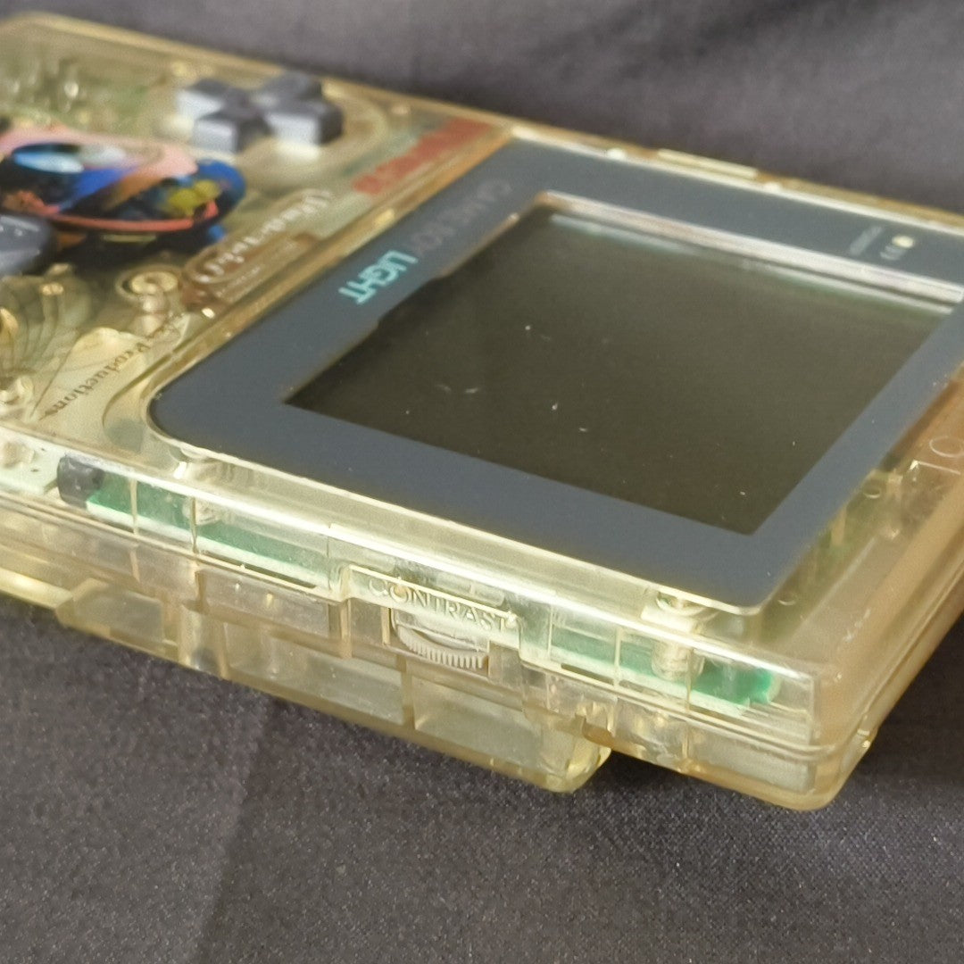 Game Boy Light Astro Boy Clear Limited edition Console Works Missing Battery Lid