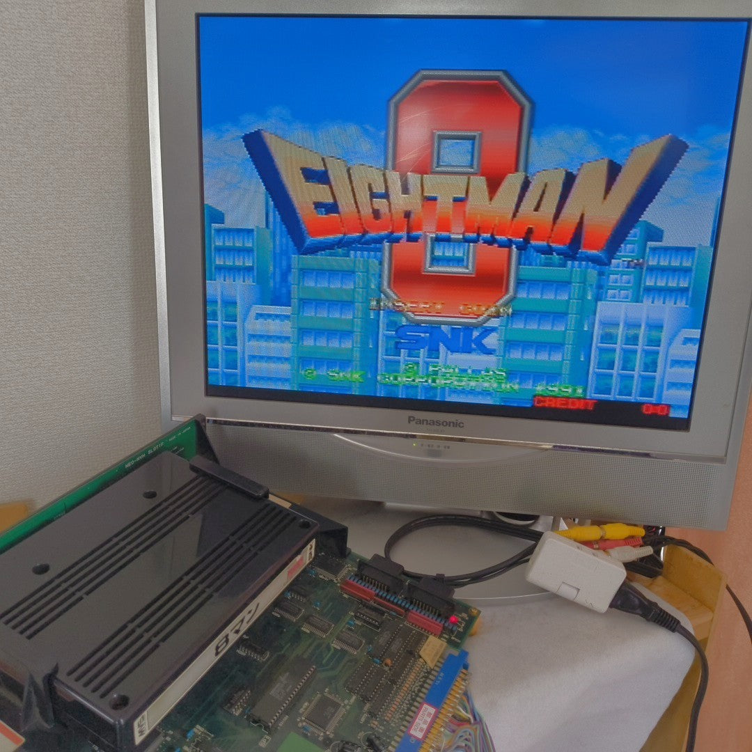 SNK NEO-GEO MVS 8 MAN Eightman Arcade Cartridge PCB Made in Japan Tested Working