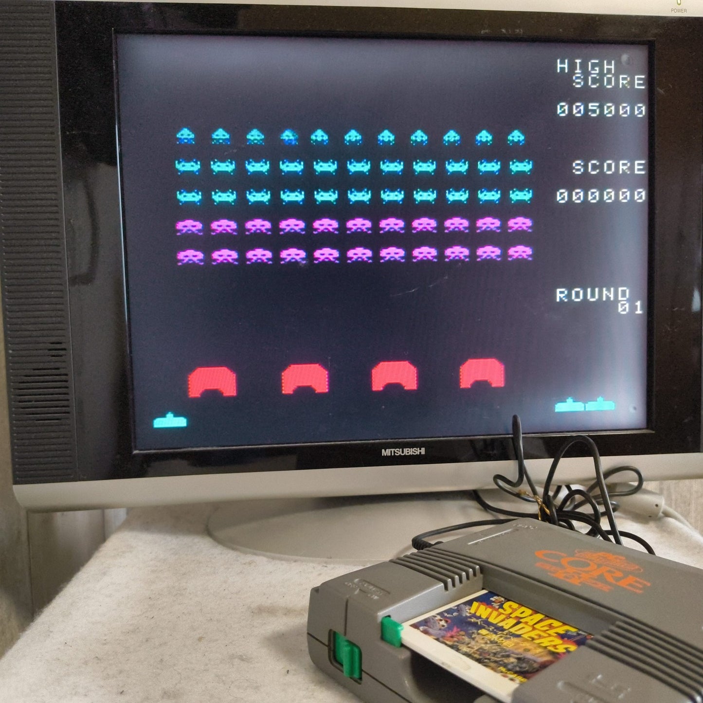 Space Invader NEC PC Engine TurboGrafx-16 PCE game, Hu-card only, Working, Japan