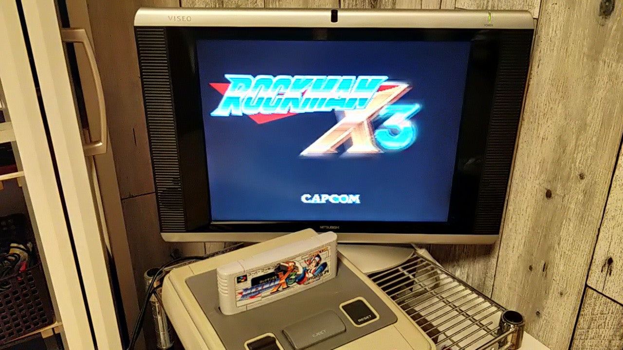 Rockman X3 MEGAMAN Super Famicom Cartridge, Manual, Box set, Working, Japan
