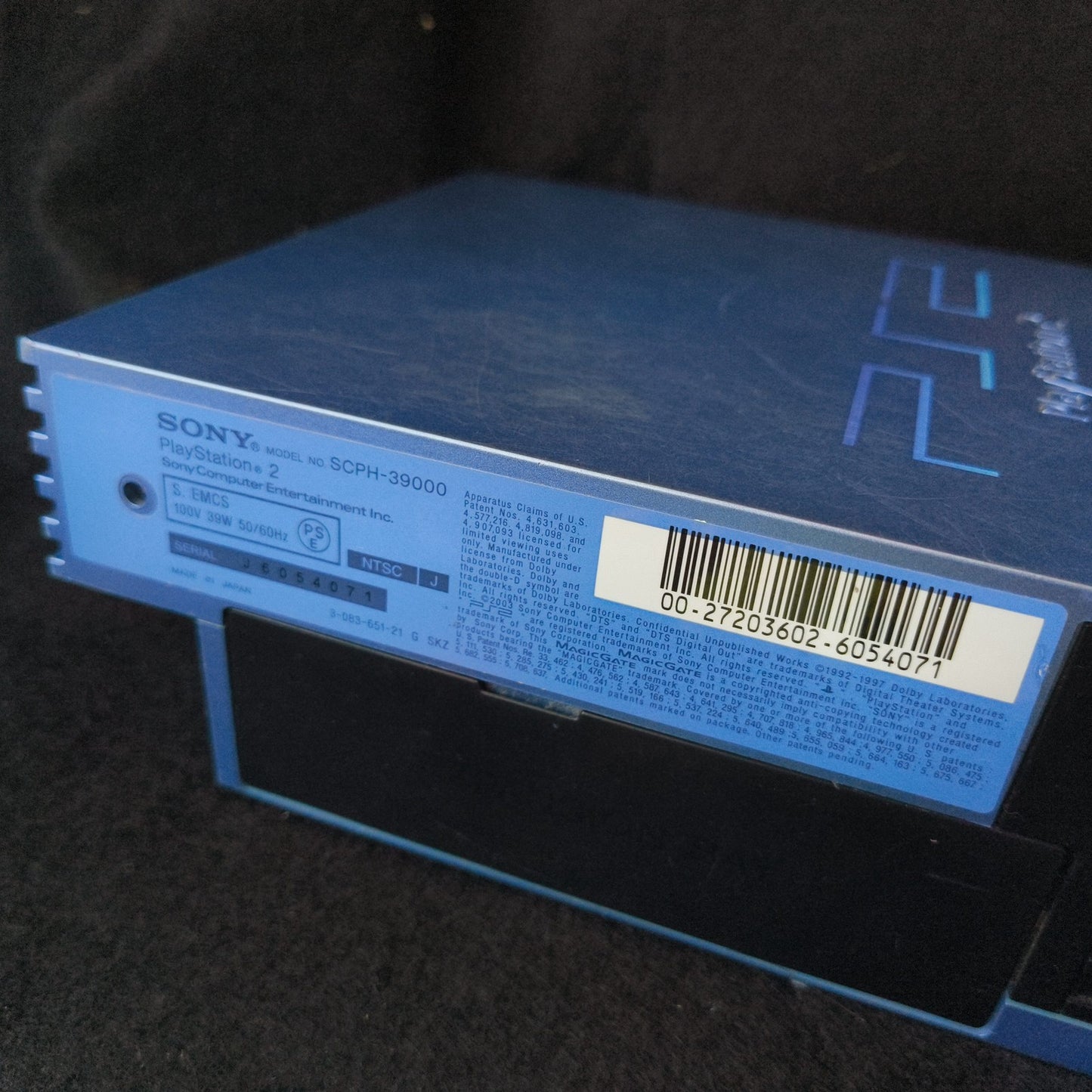 Sony PlayStation 2 Blue Color Console PS2, w/ Accesorries, Region-J, SCPH-39000
