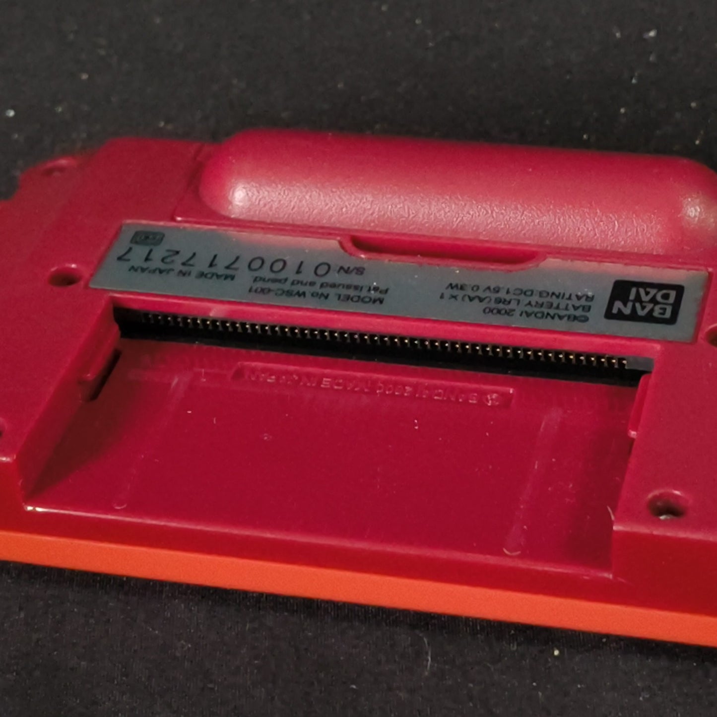 Defective, WONDERSWAN Color Console GUNDAM CHAR's ZAKU II Red Ver., Working.