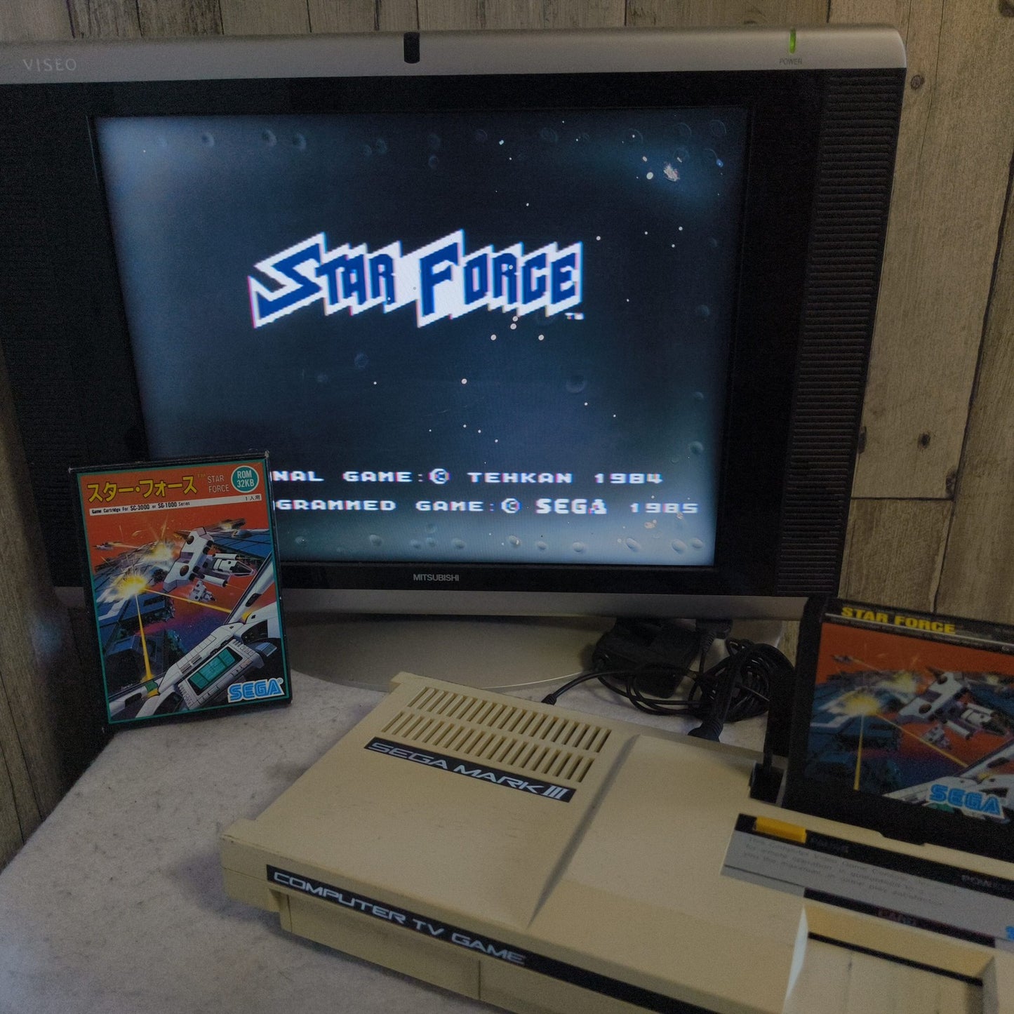STAR FORCE SEGA Master system, Mark3 Game cart, w/Manual, Box, Working, Japan