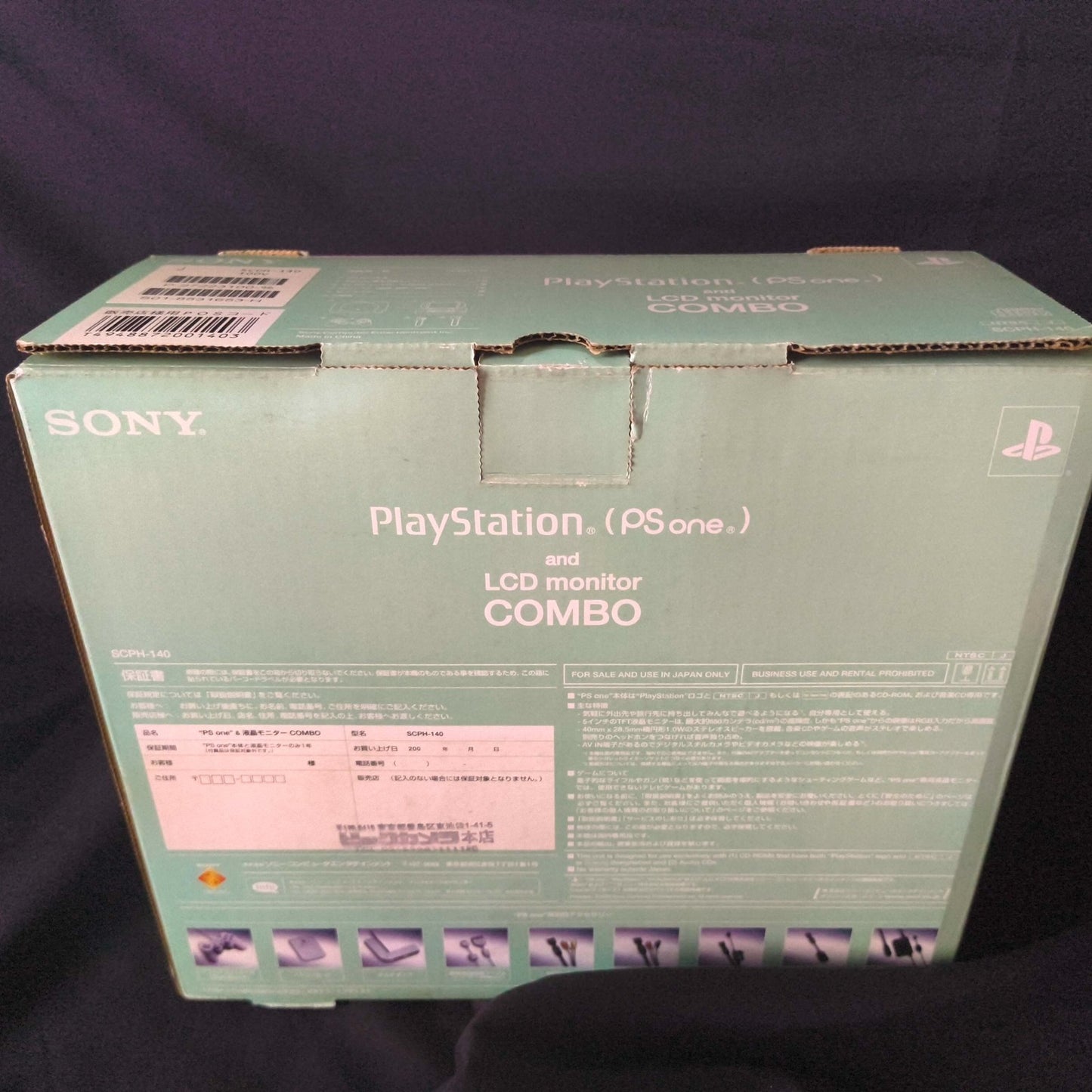 Sony PlayStation PS one Console, LCD monitor, PSU, Controller, Box set, NTSC-J