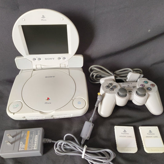 Sony PlayStation PS one Console, LCD monitor, PSU and Controller, NTSC-J, Japan