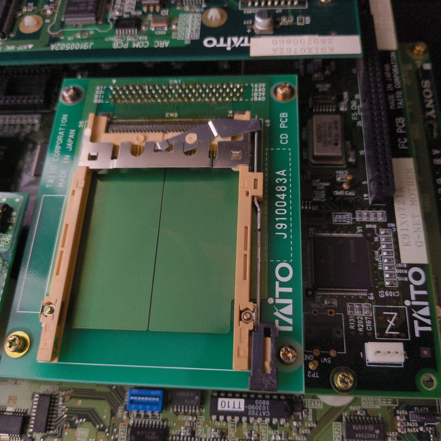 TAITO G-NET Arcade Motherboard (A Board) JAMMA with Backup Board, Working, Japan