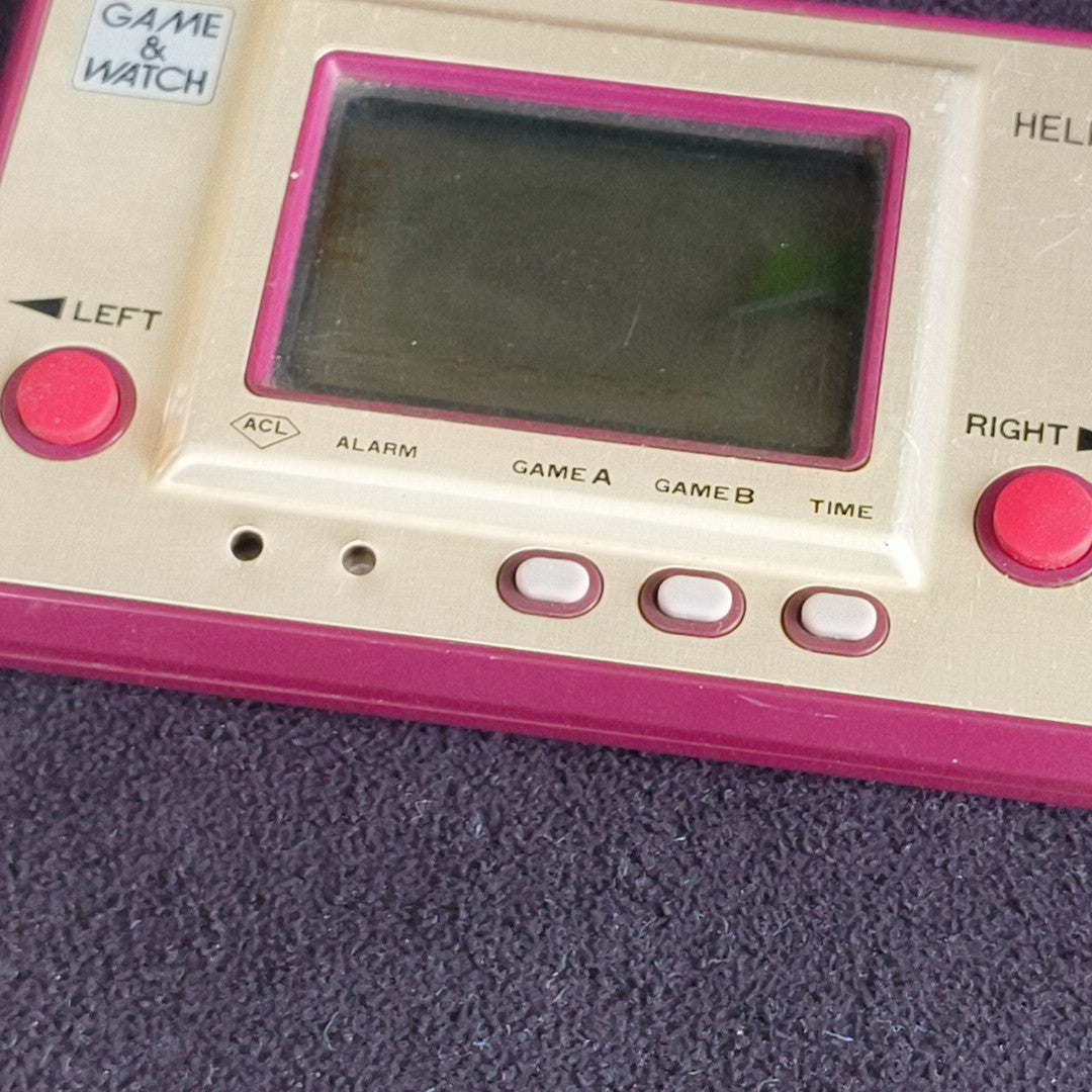 Nintendo Game & Watch HELMET CN-07 Wide Screen FP-24 Handheld Tested Screen Burn