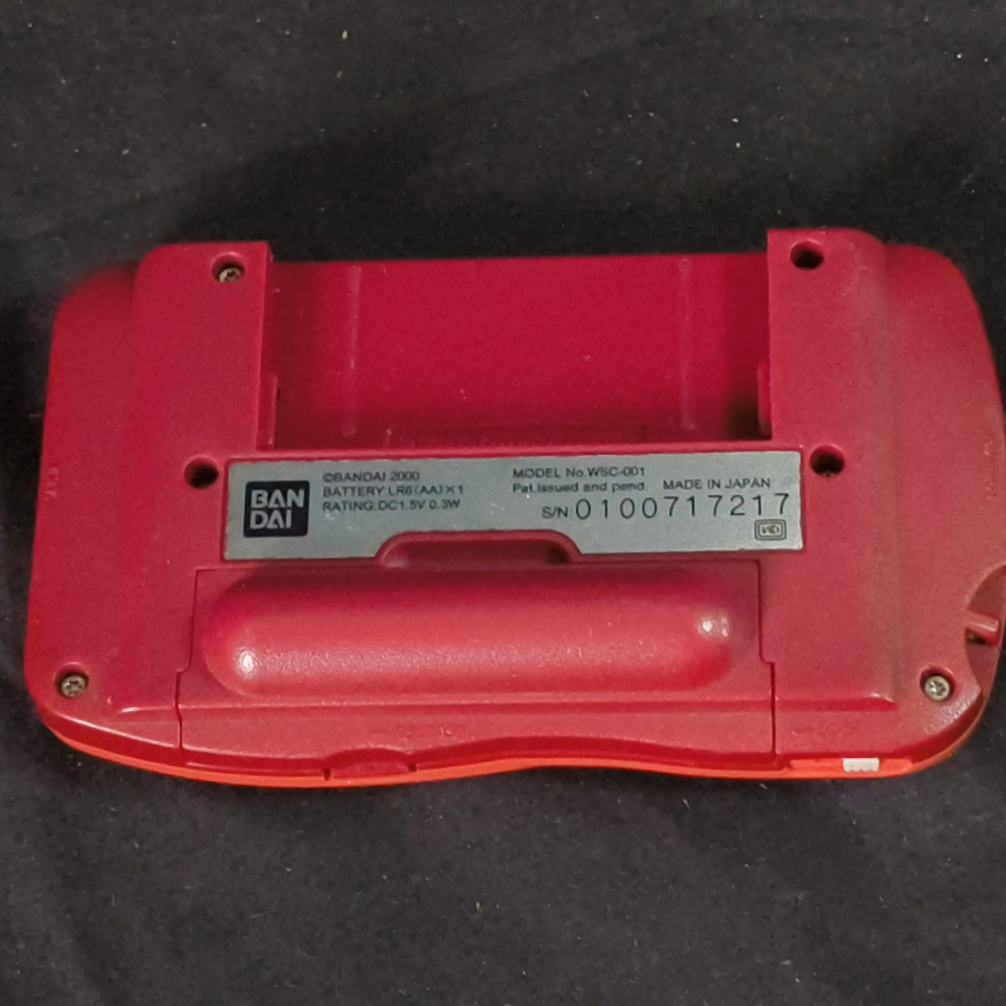 Defective, WONDERSWAN Color Console GUNDAM CHAR's ZAKU II Red Ver., Working.