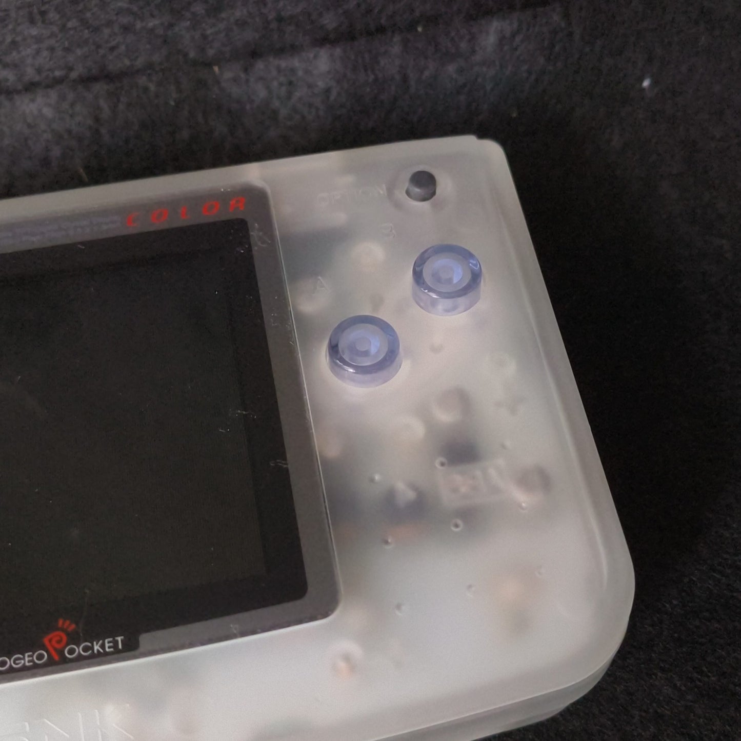 SNK NEOGEO POCKET Color Clear Console W/Manual and Box set, Working, Japan