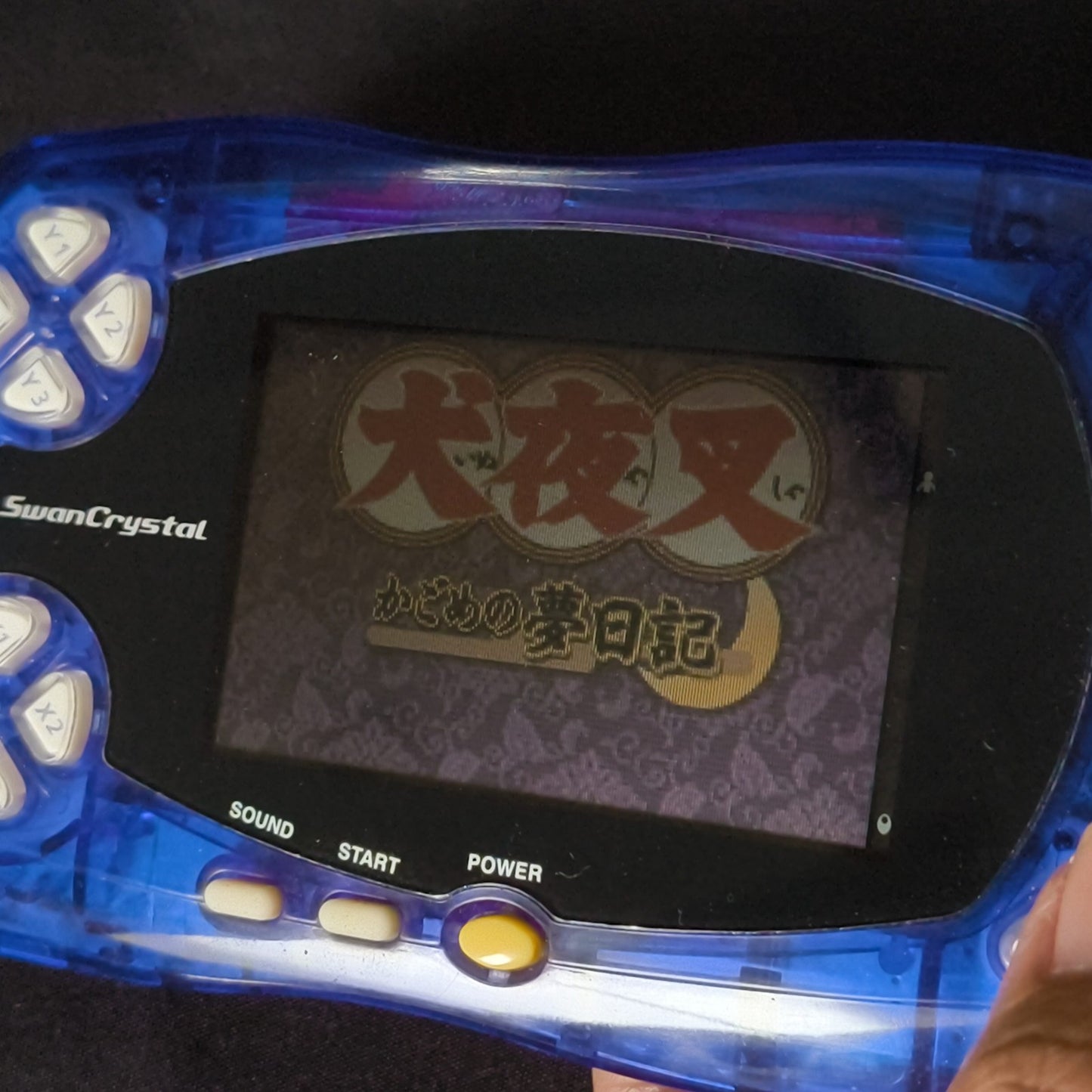 Bandai WoderSwanCrystal Clear Blue Console Boxed WS w/ Game set, Working, Japan