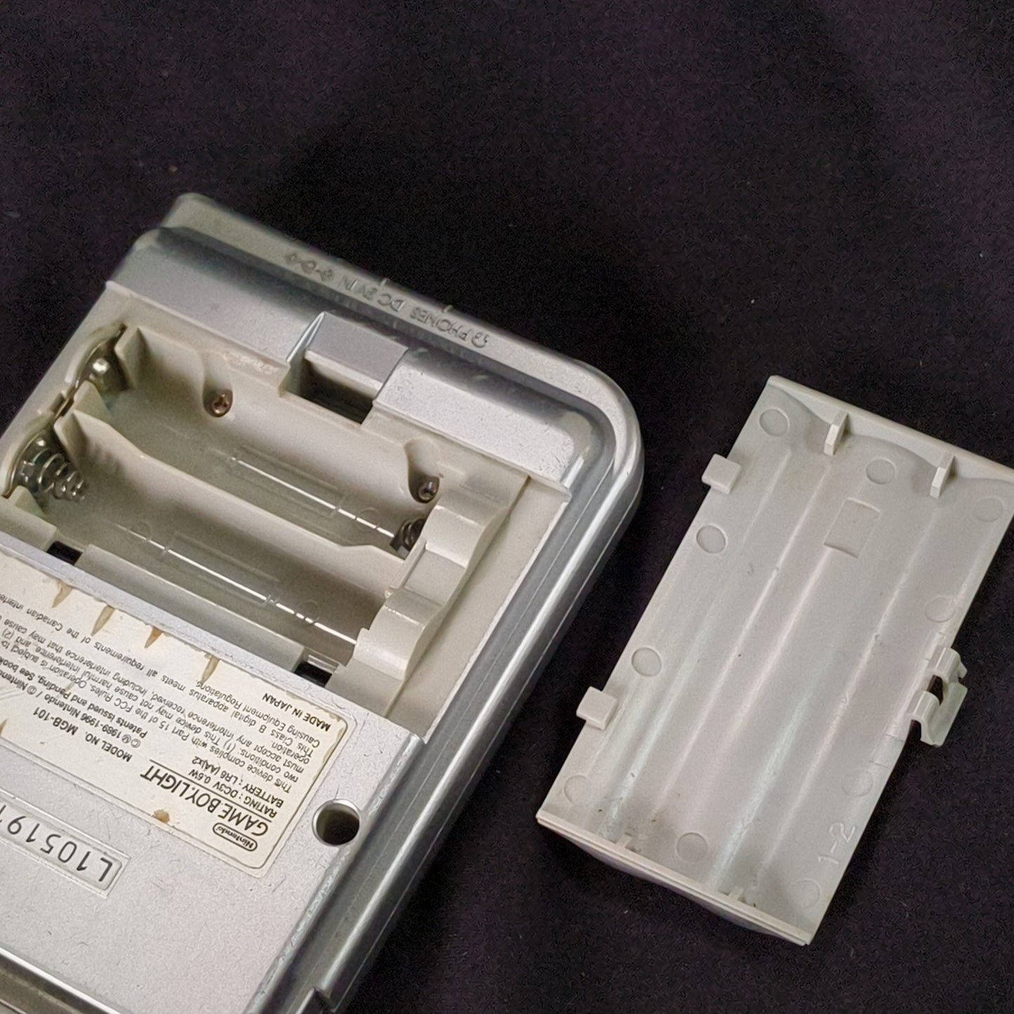 Used, Nintendo Gameboy Light Silver color console MGB-101, Working, Japan