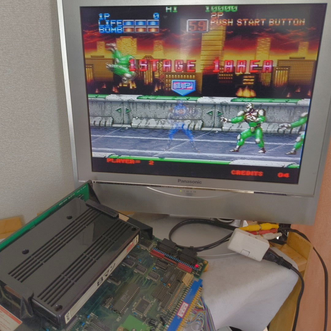 SNK NEO-GEO MVS 8 MAN Eightman Arcade Cartridge PCB Made in Japan Tested Working