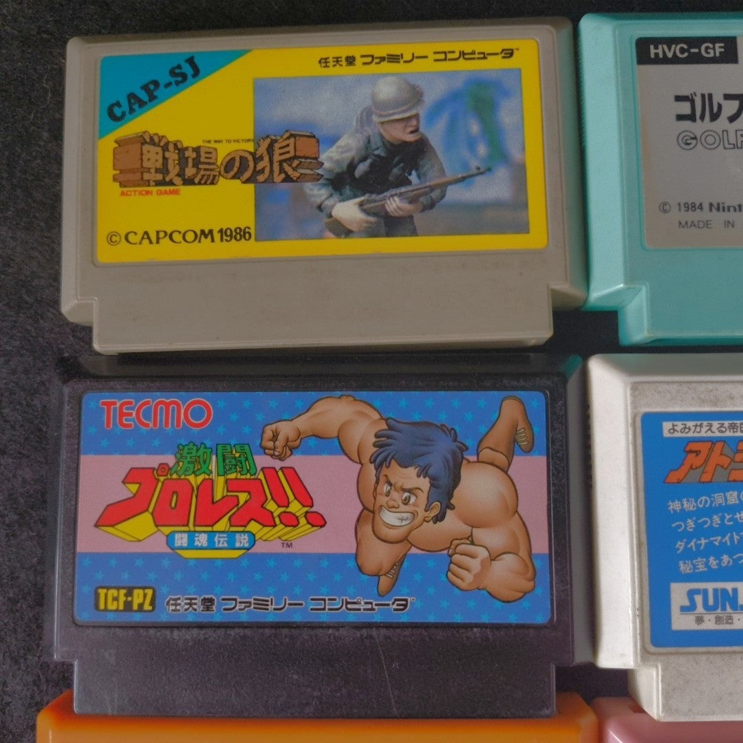 Wholesale lots of 15 Nintendo Famicom FC NES Game Cartridges set, Japan, AS-IS