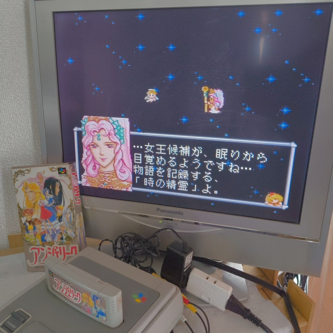 Angelique Super Famicom SFC KOEI 1994 Neo Romance RPG CIB Complete Boxed Japan