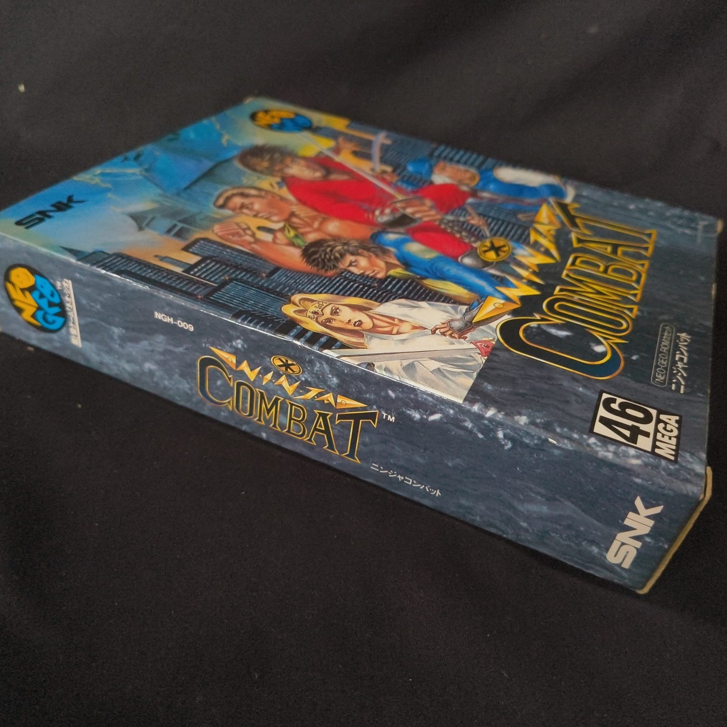 NINJA COMBAT SNK NEO GEO AES Cartridge w/ Manual, Paper Box, Working, Japan