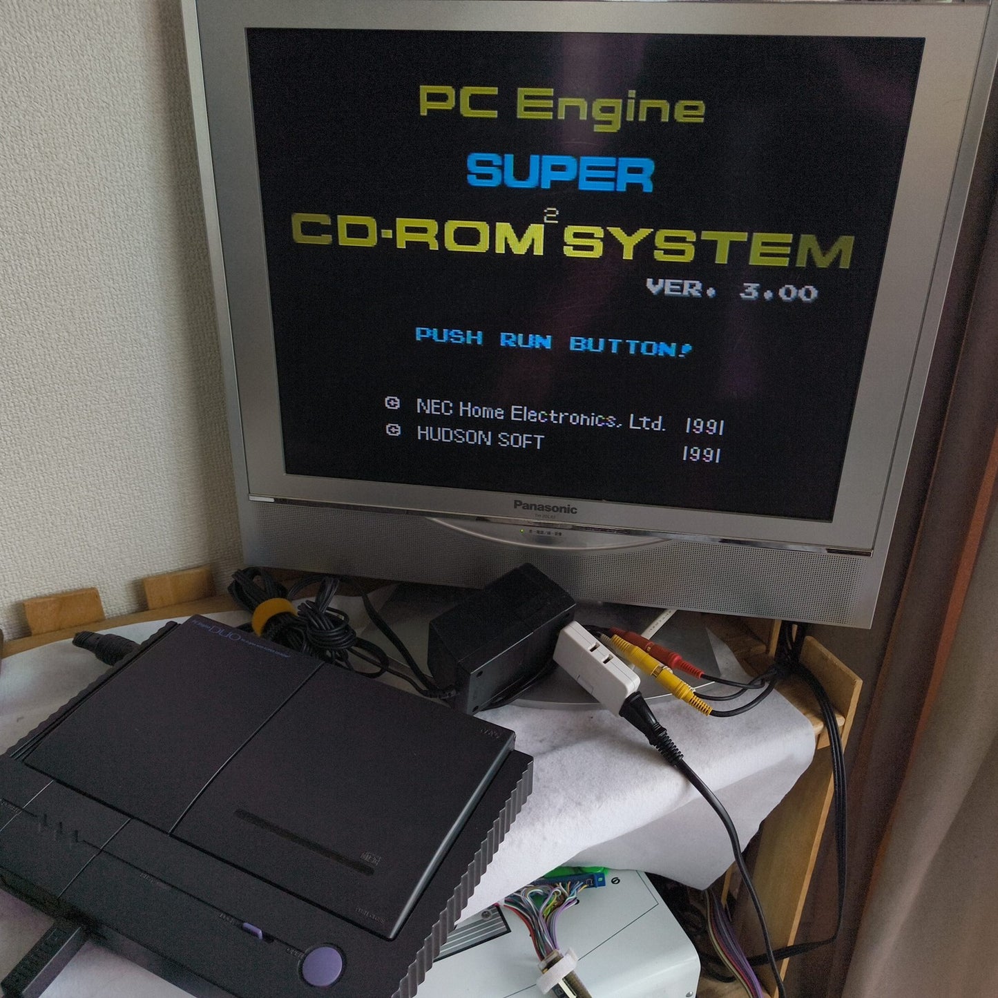 NEC PC Engine DUO Console HuCARD Works CD-ROM Not Reading Repair Junk, Japan