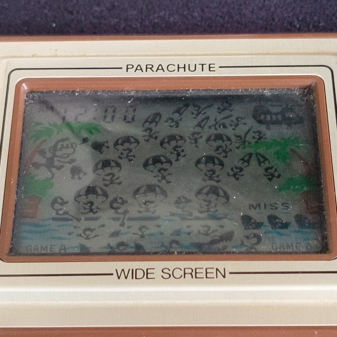 Boxed Nintendo Game & Watch Parachute PR-21 Retro Handheld Junk Burned LCD Japan