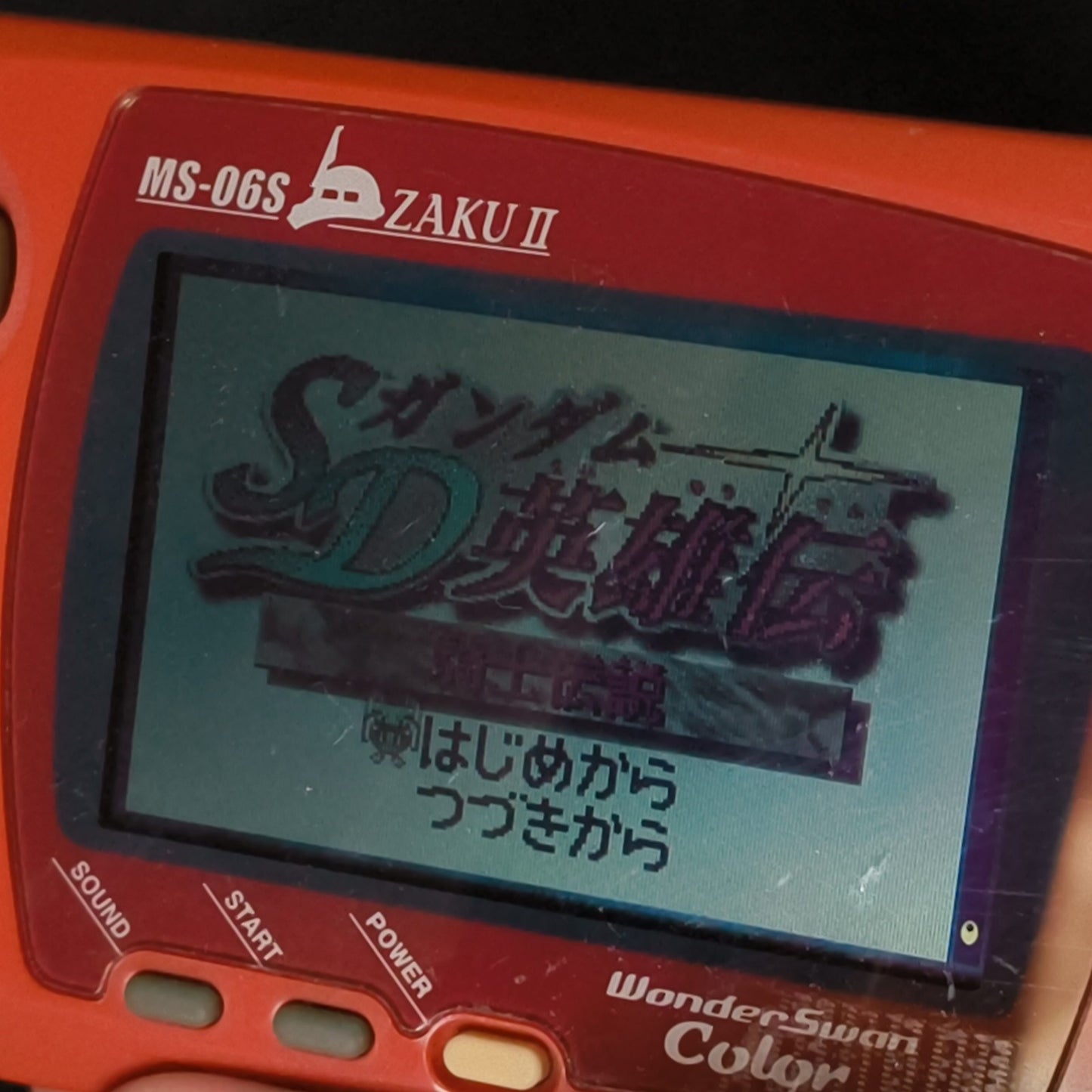 Defective, WONDERSWAN Color Console GUNDAM CHAR's ZAKU II Red Ver., Working.