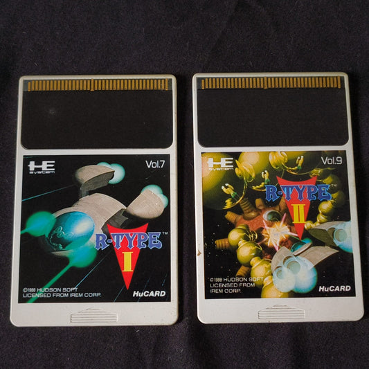 R-TYPE Part 1 and 2 NEC PC Engine TurboGrafx-16 PCE game, Hu-cards only, Working