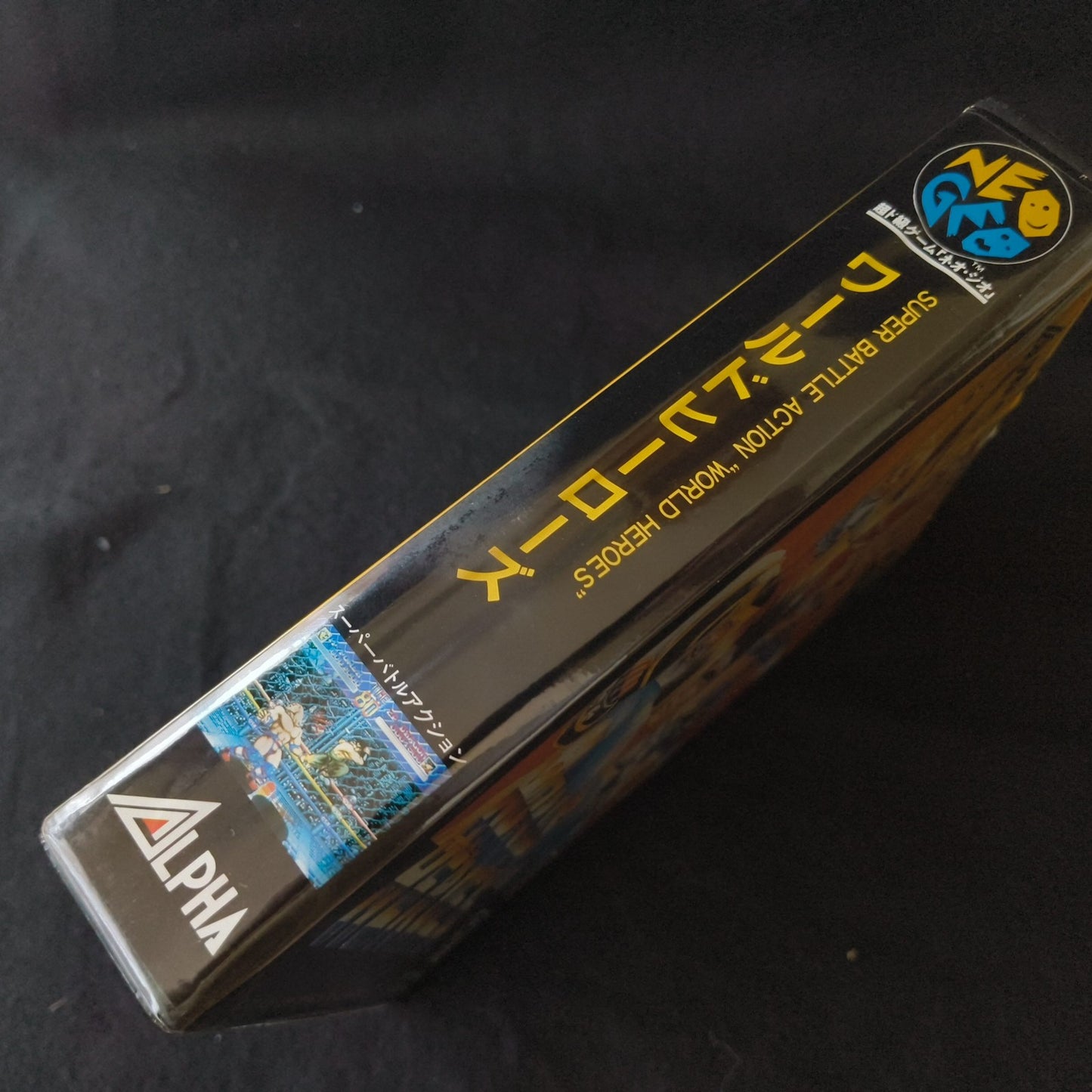 WORLD HEROES ALPHA SNK NEO GEO AES Cartridge w/ Manual, Box, Working, Japan