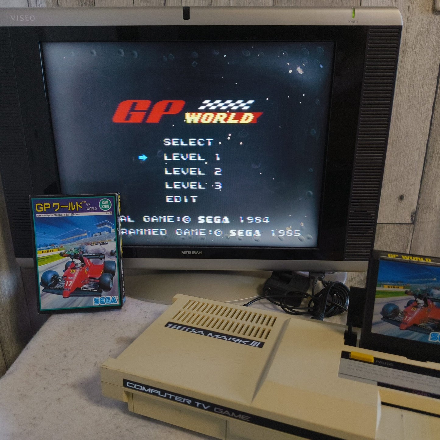 GP World SEGA Master system, Mark3 Game cartridge and Box set, Working, Japan