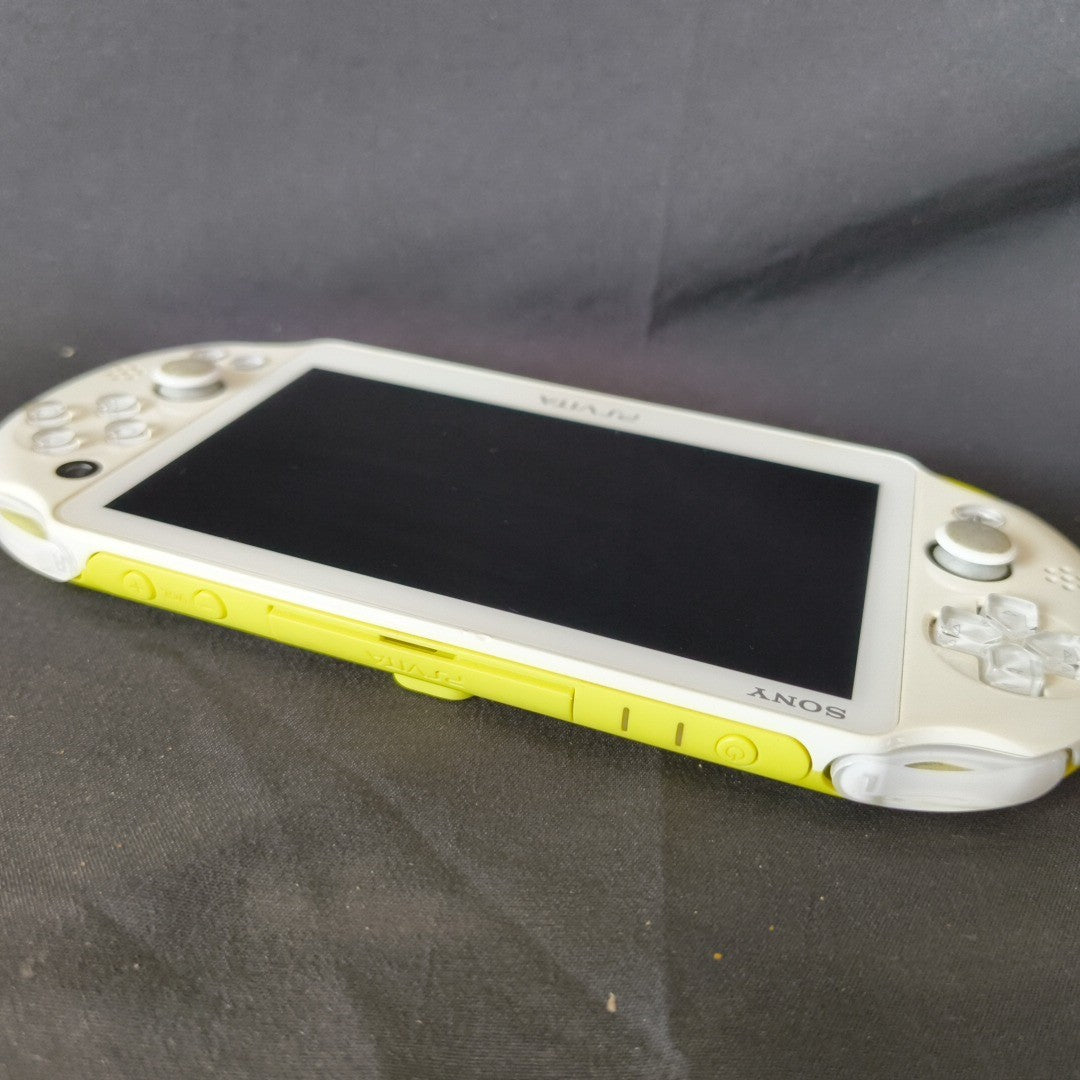 Sony PlayStation Vita PCH-2000 Lime Green White 8GB Memory Card Bundle - Drift