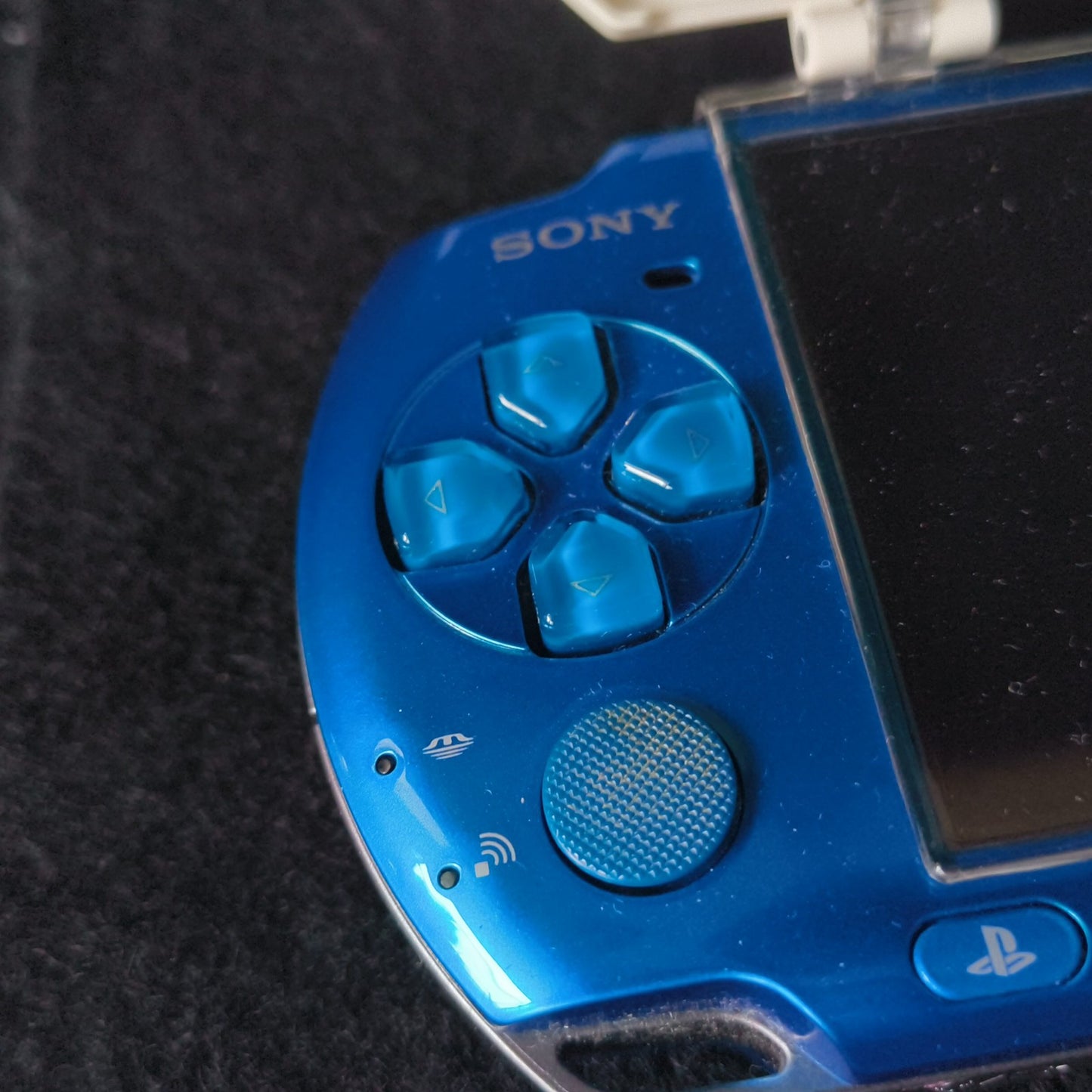 Sony PSP 3000 Vibrant Blue Console Anime Goods Bundle Tested Loud UMD Drive Slow