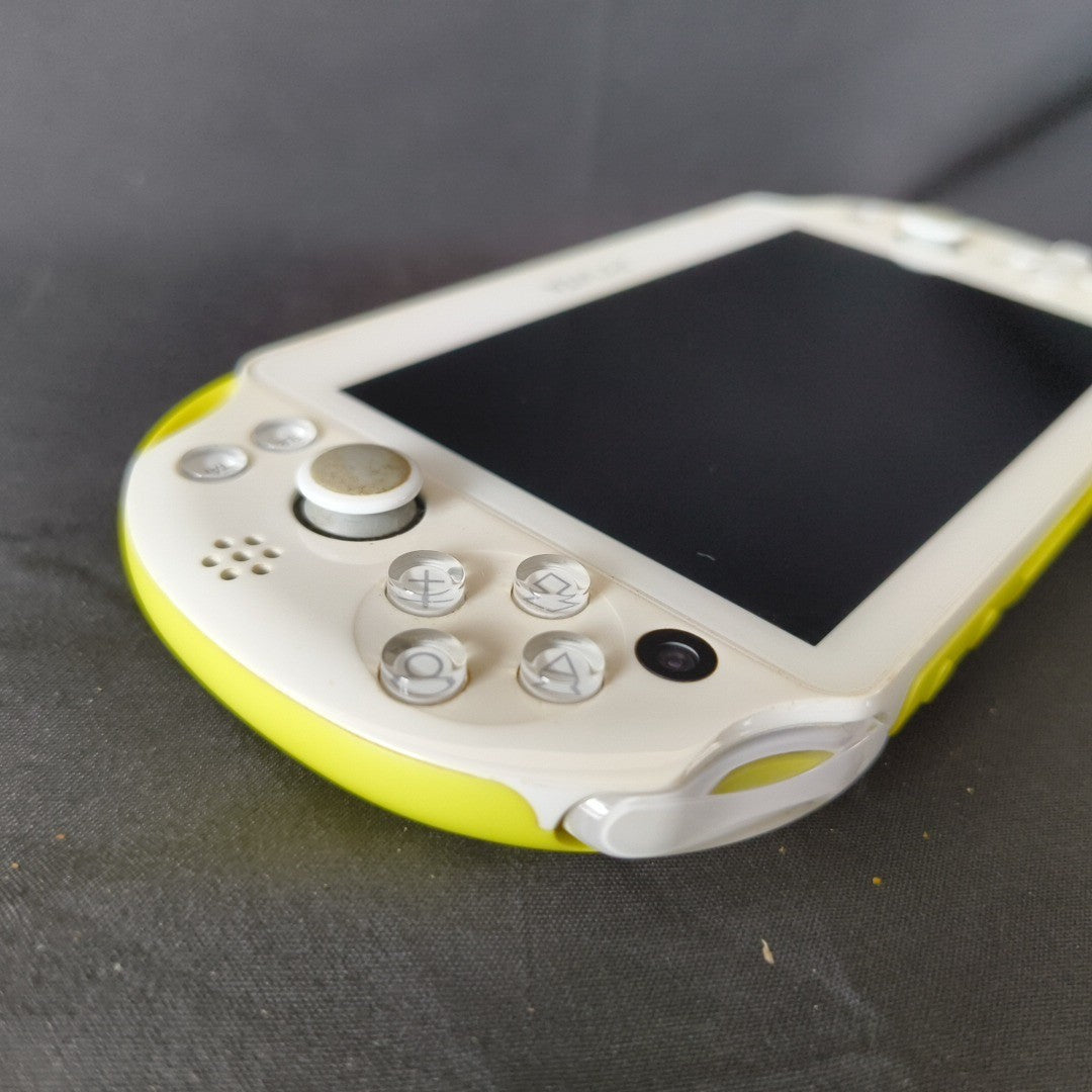 Sony PlayStation Vita PCH-2000 Lime Green White 8GB Memory Card Bundle - Drift