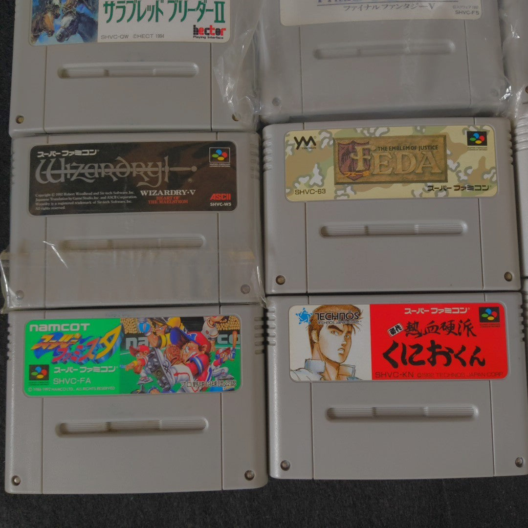 Bulksale lots of 16 Nintendo Super Famicom SFC SNES Game Cartridges set , Japan
