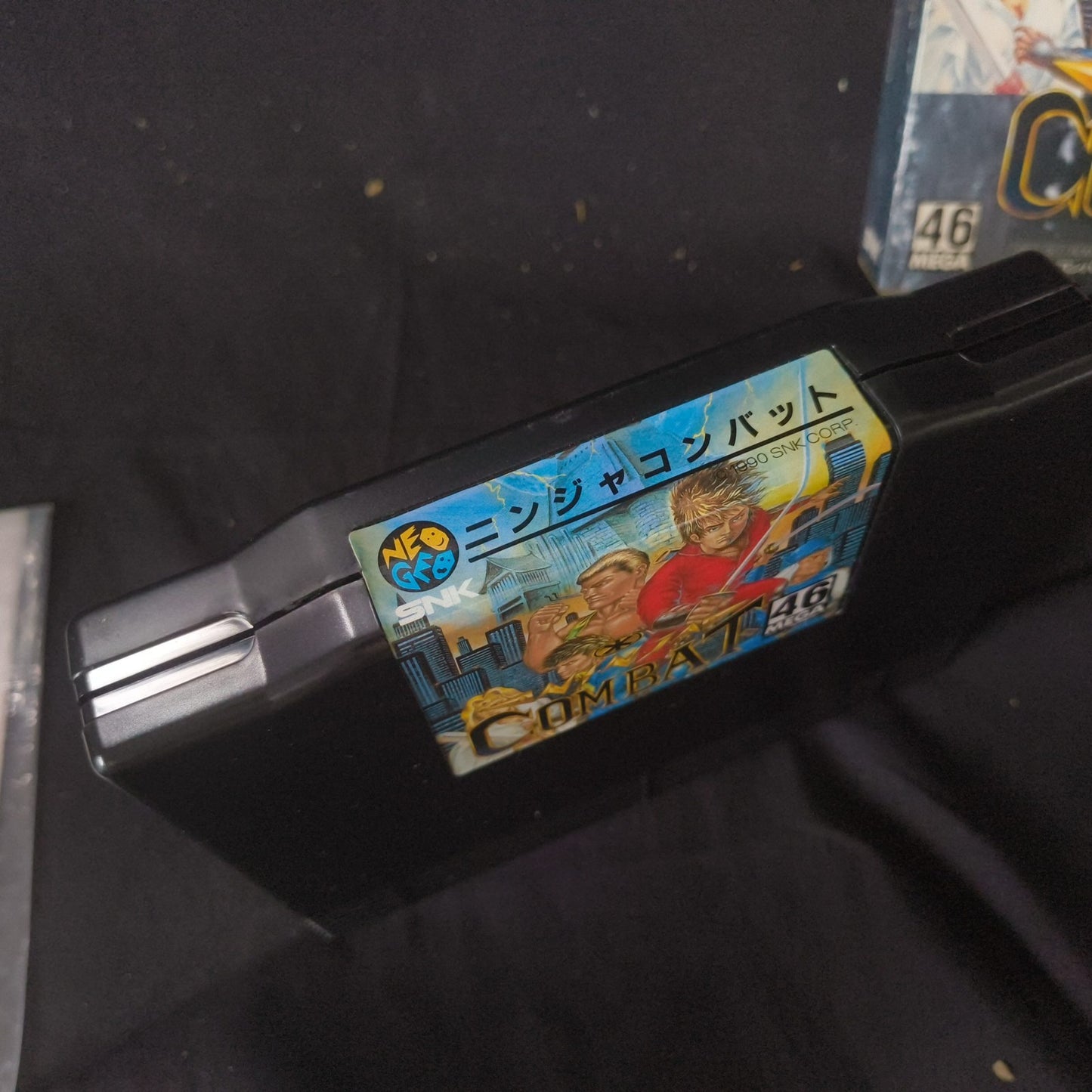 NINJA COMBAT SNK NEO GEO AES Cartridge w/ Manual, Paper Box, Working, Japan