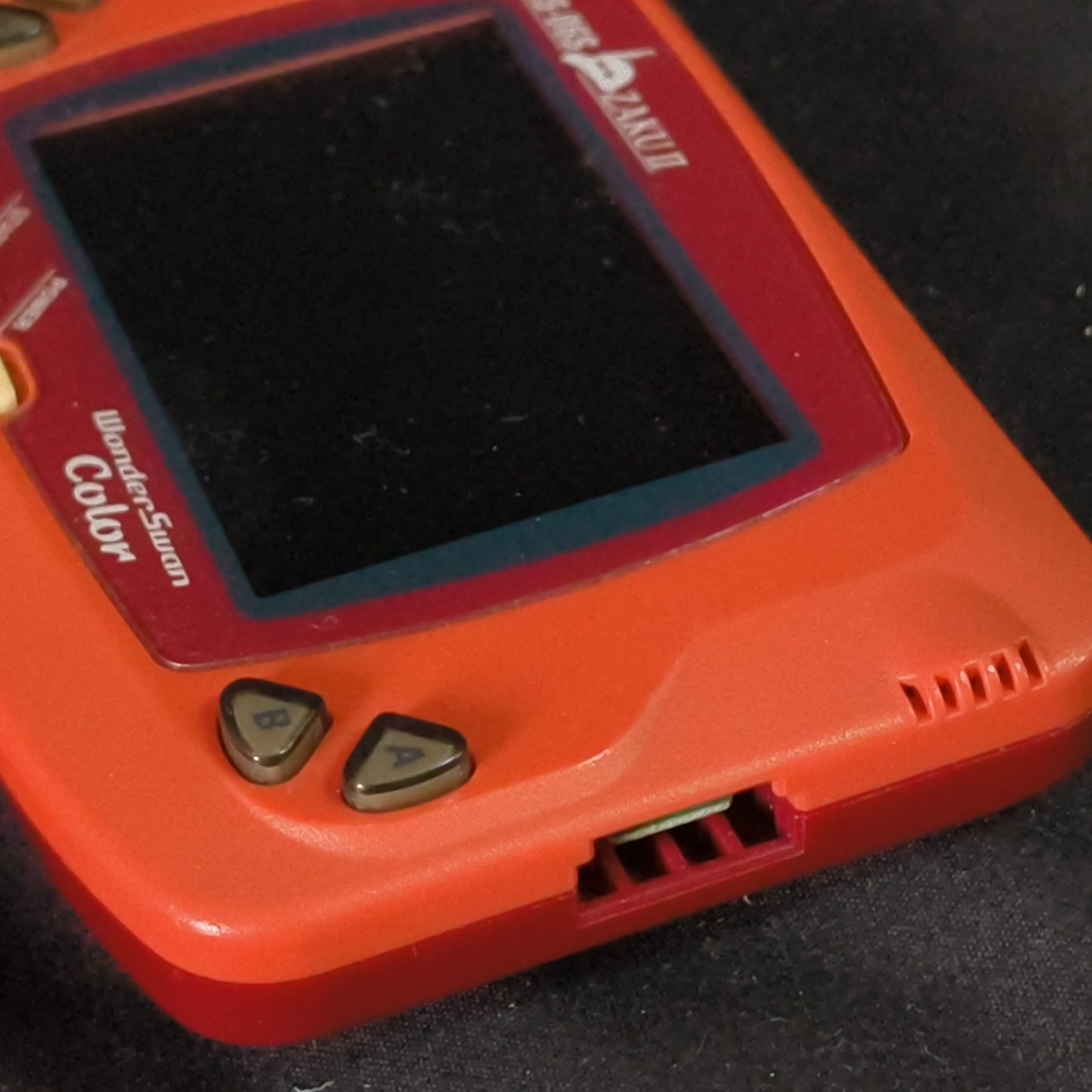 Defective, WONDERSWAN Color Console GUNDAM CHAR's ZAKU II Red Ver., Working.
