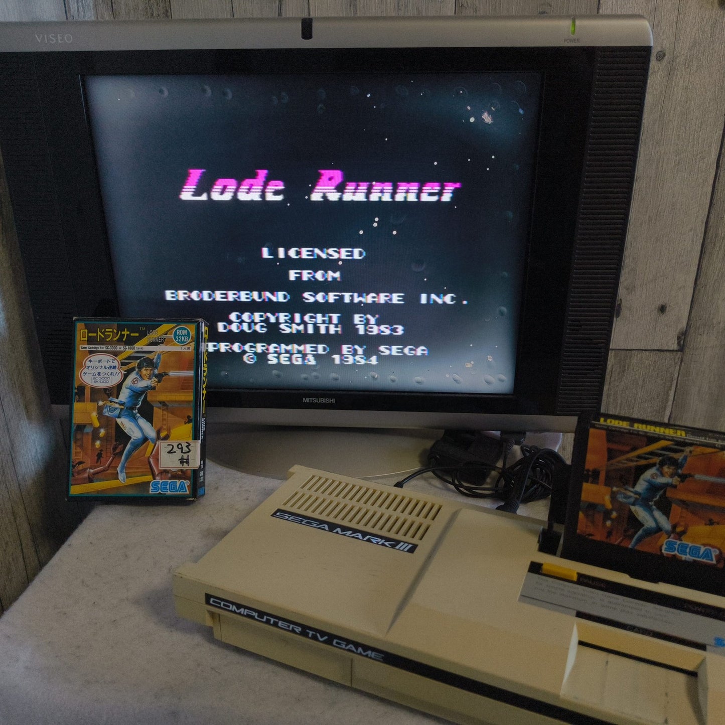 Lode Runner SEGA Master system, Mark3 Game cart, w/Manual, Box, Working, Japan