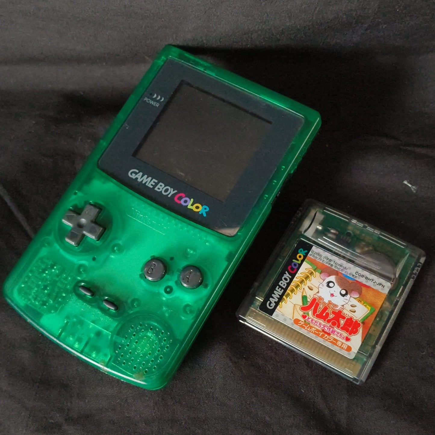 Nintendo Gameboy Color Toys R Us Limited edition Greeh console and Game, Working
