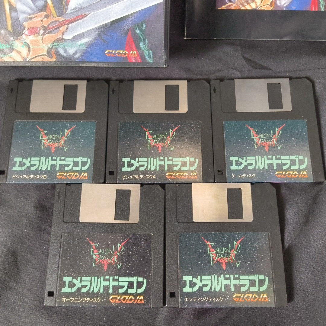 EMERALD DRAGONS GLODIA MSX MSX2 Game Cartridge, Manual, Map in Box set, Working