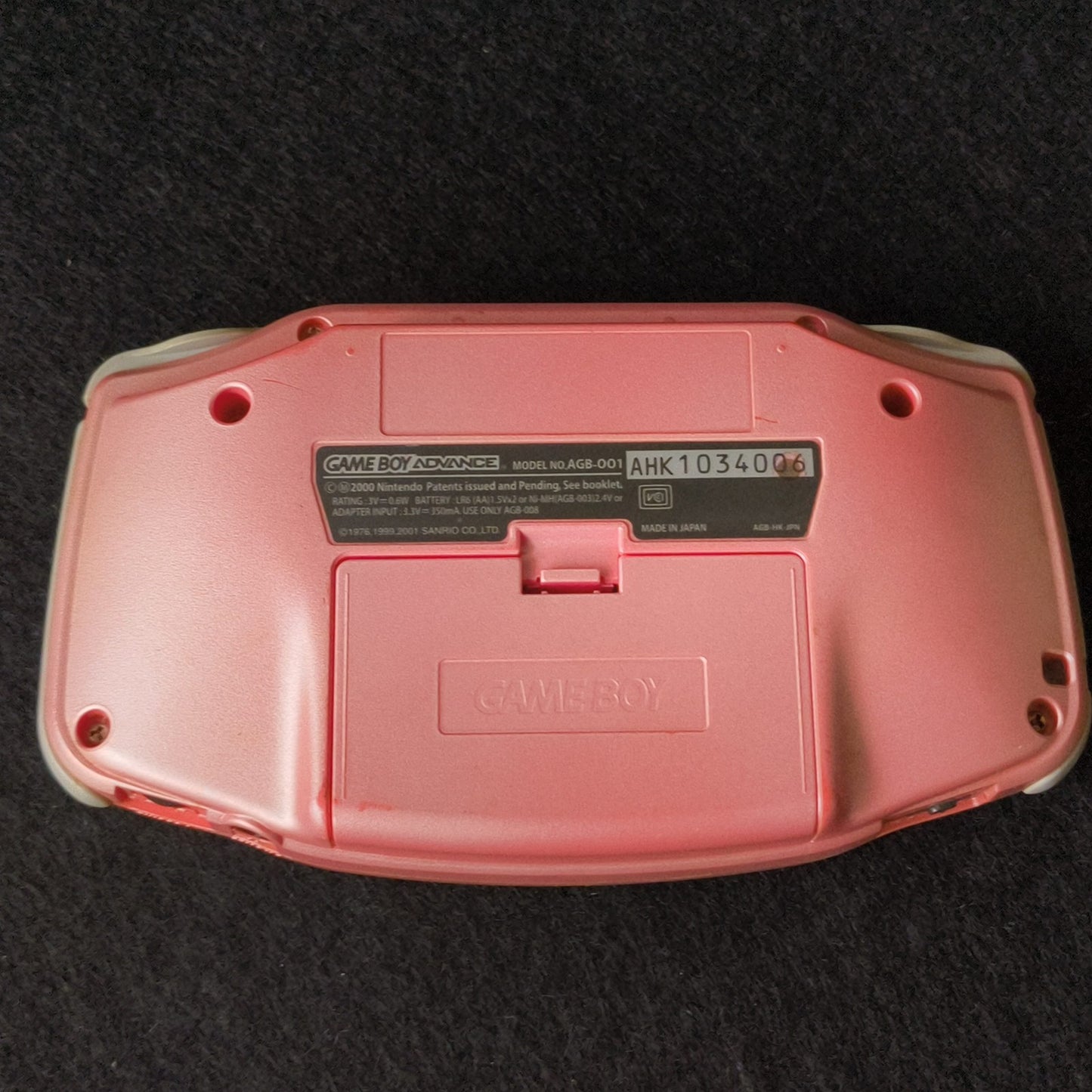 Nintendo Game Boy Advance Hello Kitty Pink Console GBA Tested Screen Bleed,Japan
