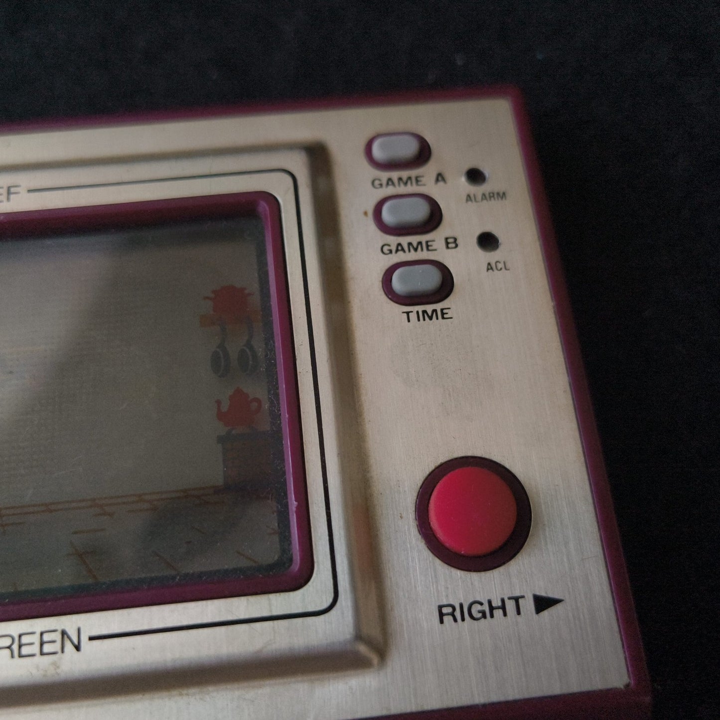 Nintendo Game & Watch CHEF Wide Screen FP-24 Vintage Handheld Tested Screen Burn