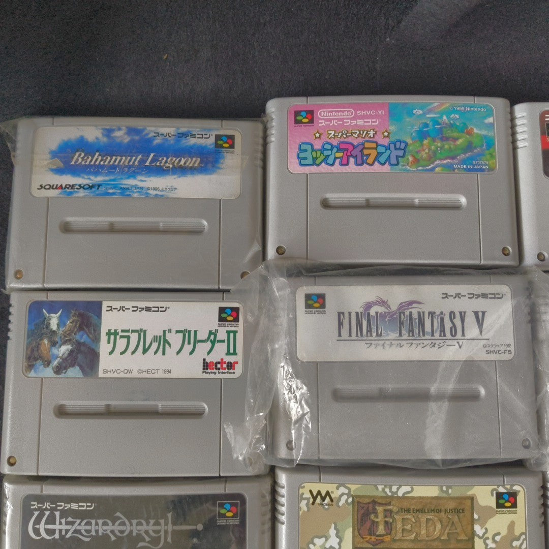 Bulksale lots of 16 Nintendo Super Famicom SFC SNES Game Cartridges set , Japan