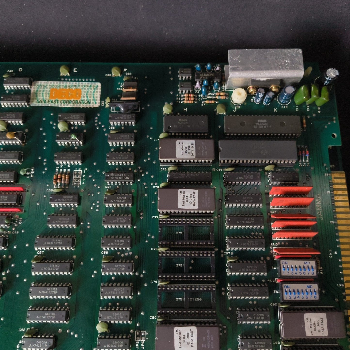 Last Mission Data East JAMMA Arcade Game PCB system Board, Working, Japan