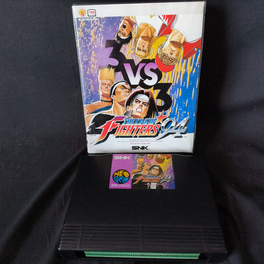KOF 94 THE KING OF FIGHTERS 95 SNK NEO GEO AES Cartridge and Box, Working, Japan