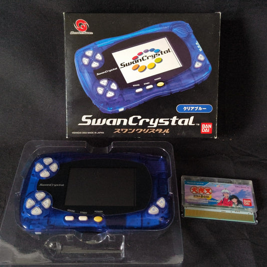 Bandai WoderSwanCrystal Clear Blue Console Boxed WS w/ Game set, Working, Japan