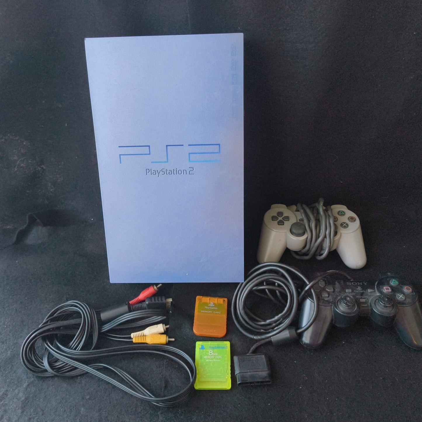 Sony PlayStation 2 Blue Color Console PS2, w/ Accesorries, Region-J, SCPH-39000