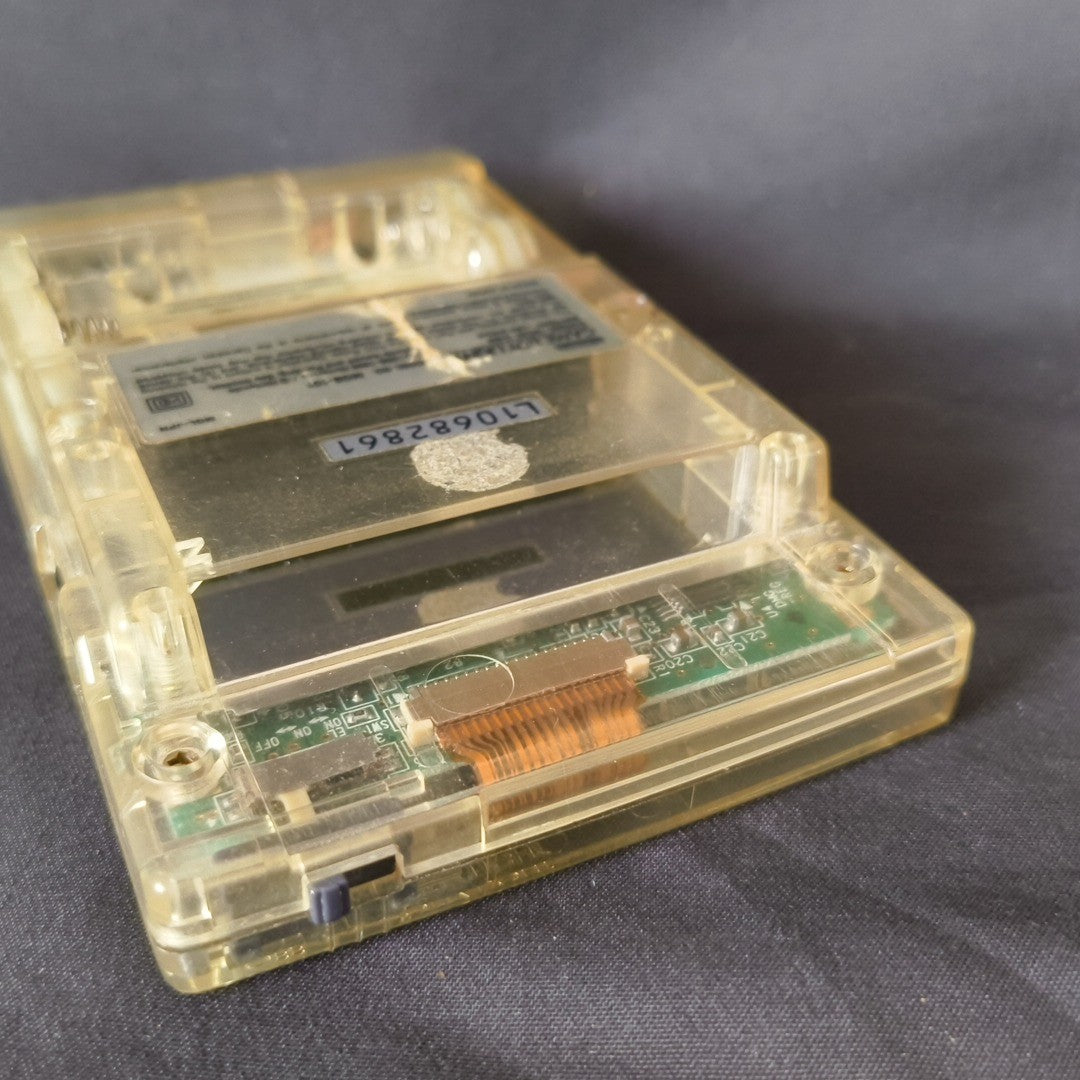 Game Boy Light Astro Boy Clear Limited edition Console Works Missing Battery Lid