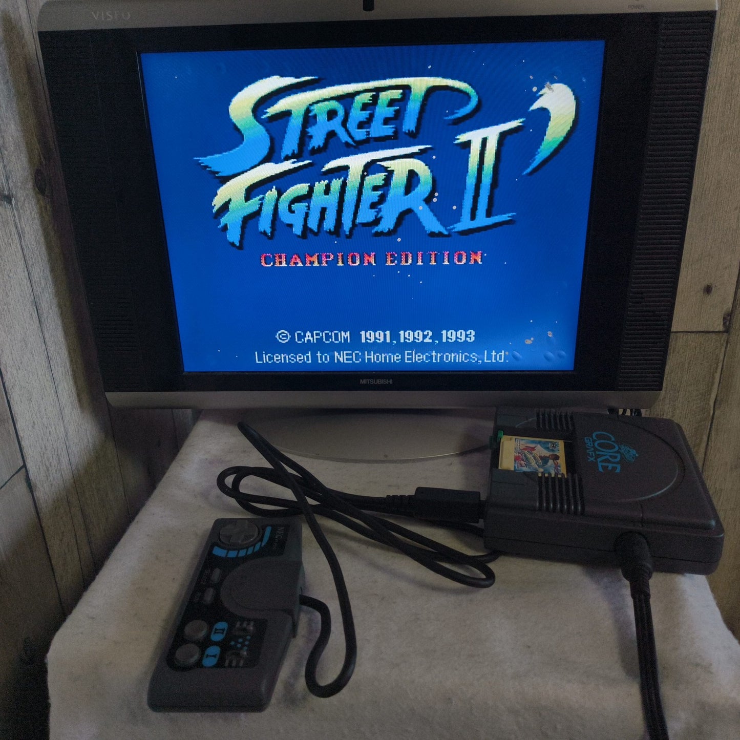 NEC PC Engine Coregrafx Console PI-TG3 TurboGrafx16, Pad, PSU, Box set, Japan