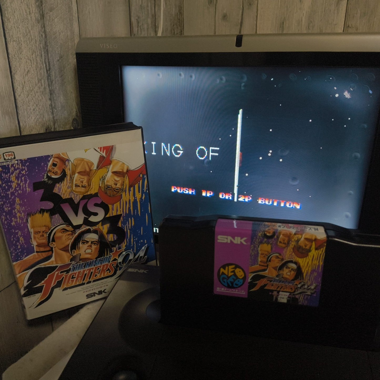 KOF 94 THE KING OF FIGHTERS 95 SNK NEO GEO AES Cartridge and Box, Working, Japan