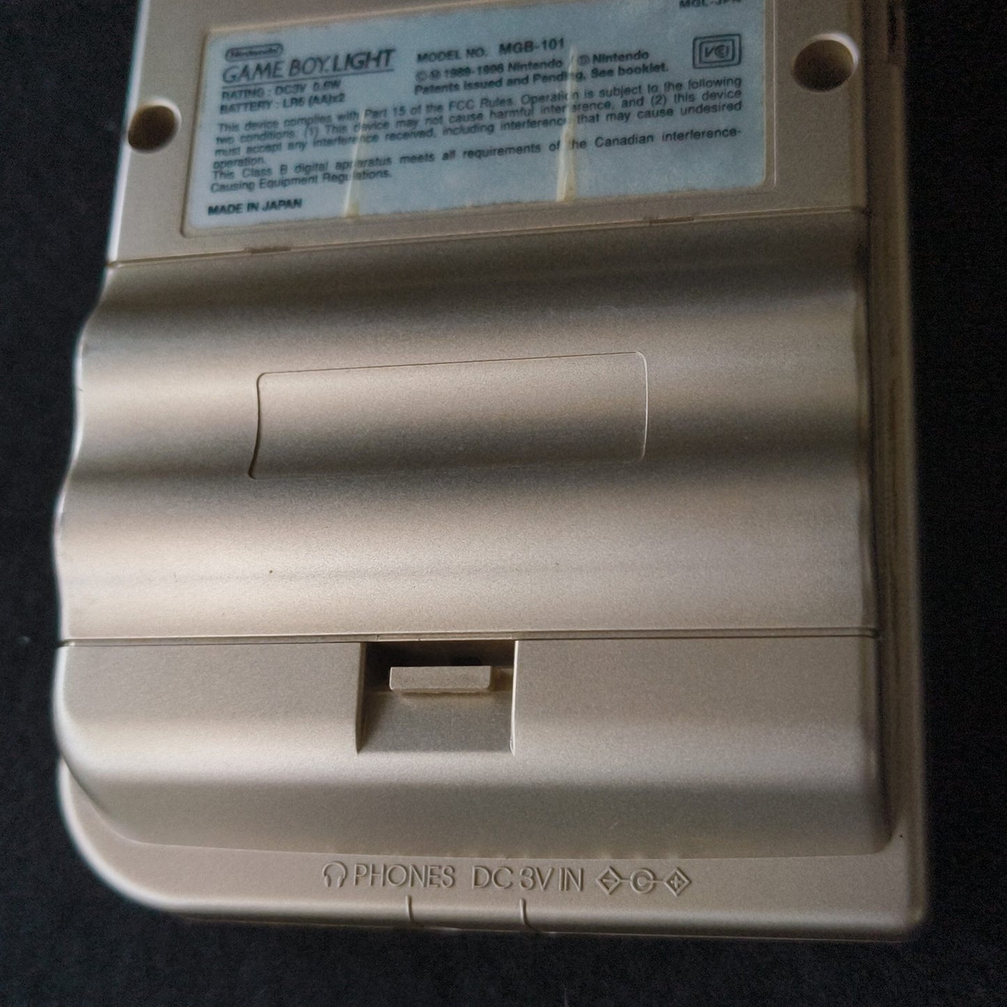 Nintendo Game boy Light Gold color console MGB-101, Manual, and box set, Japan