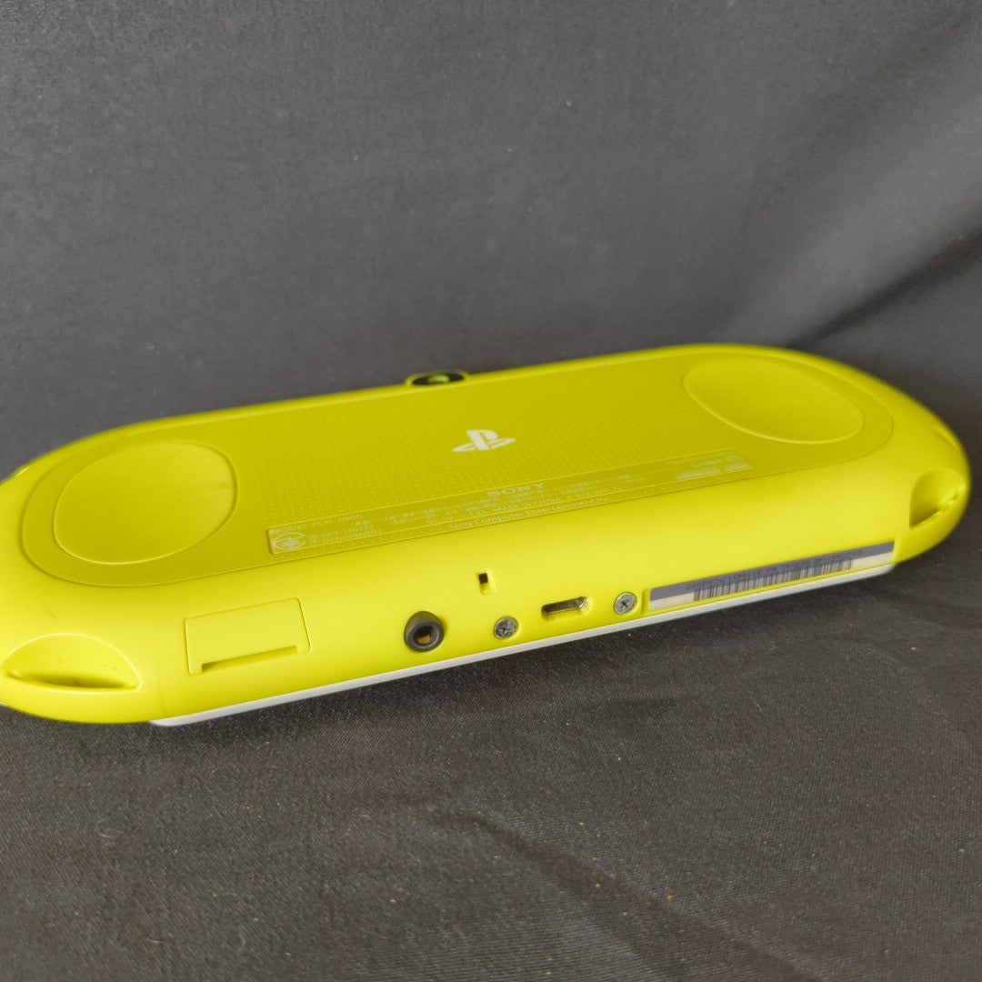 Sony PlayStation Vita PCH-2000 Lime Green White 8GB Memory Card Bundle - Drift